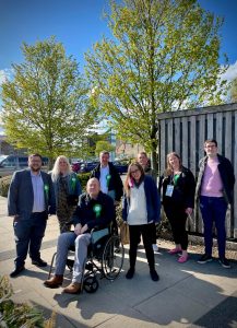 Burnley Green Party team after the May 2021 election results